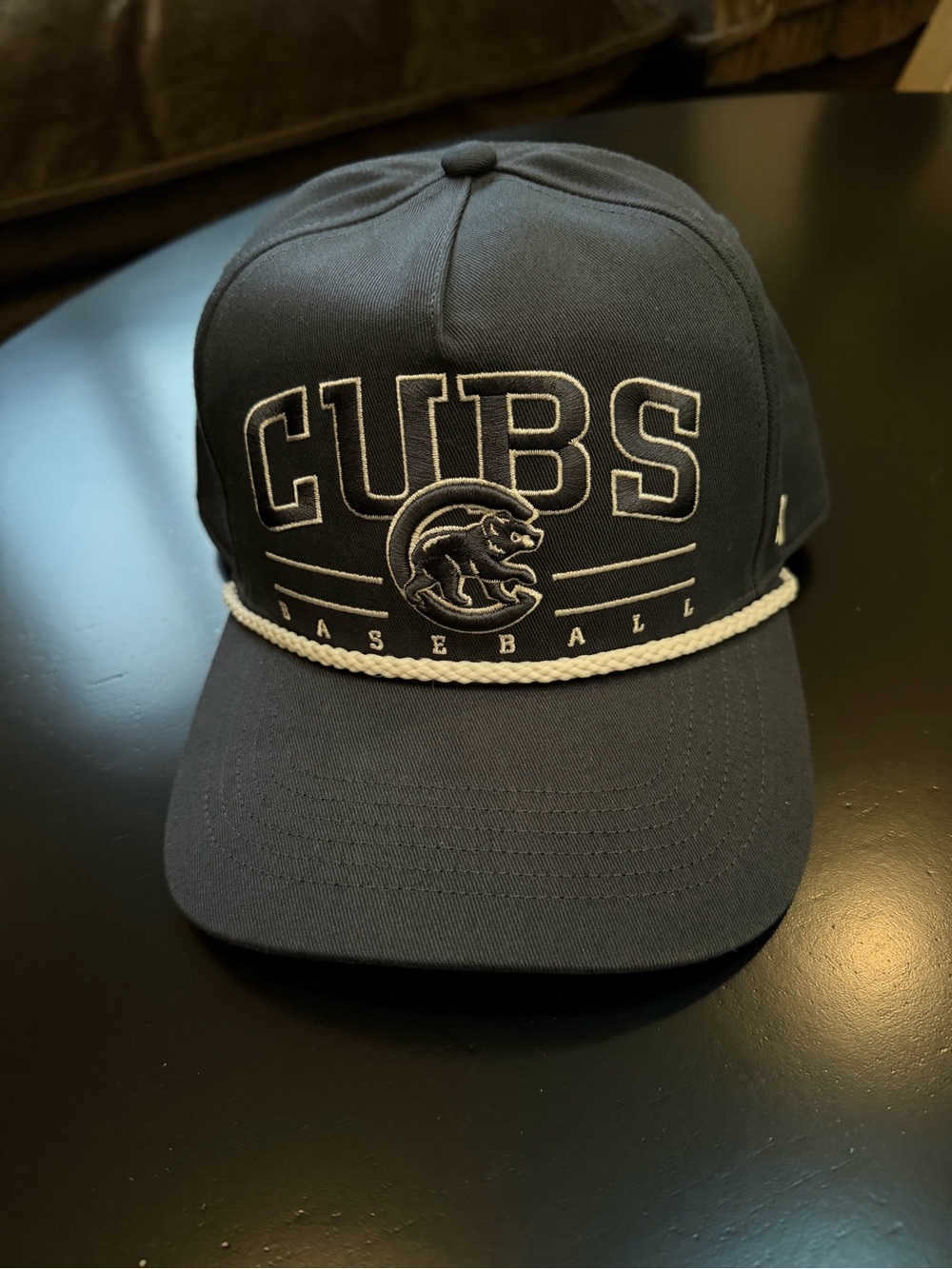 47 Brand Navy Cubs Rope-Trim Snapback Hat